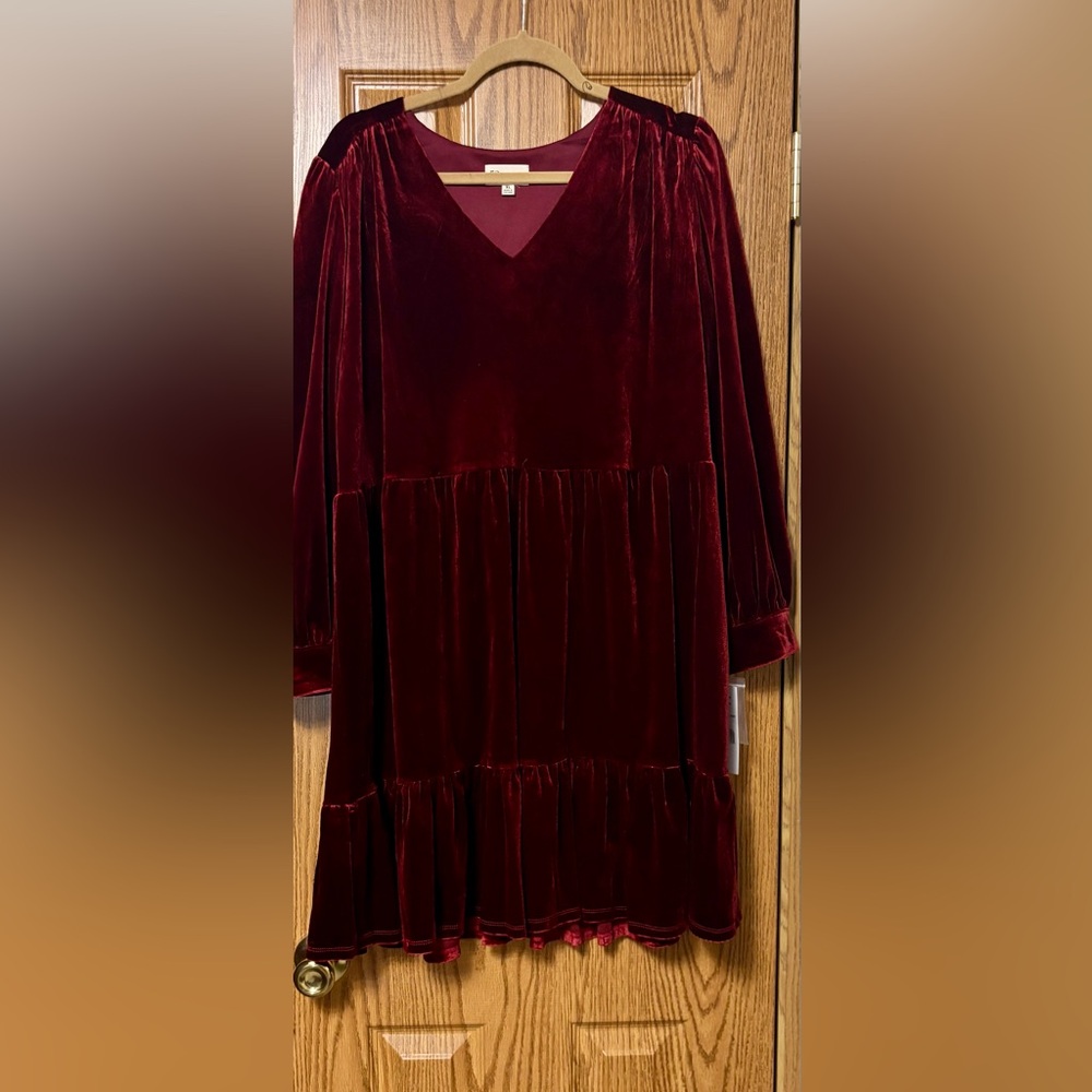 Ruby Red Velvet Dress